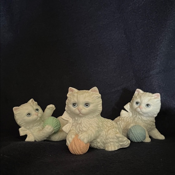 Homco Cat Figurines Set - Picture 1 of 6
